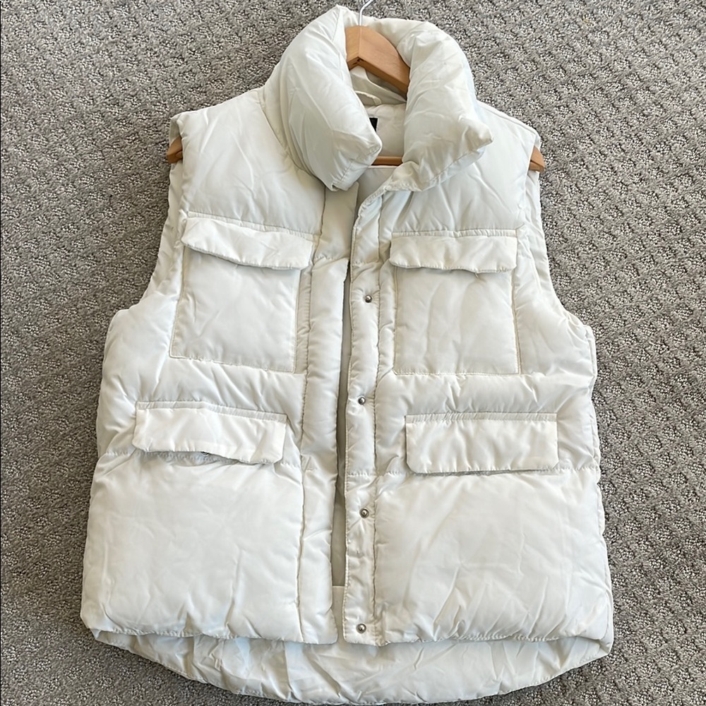 Cream Puffer Vest